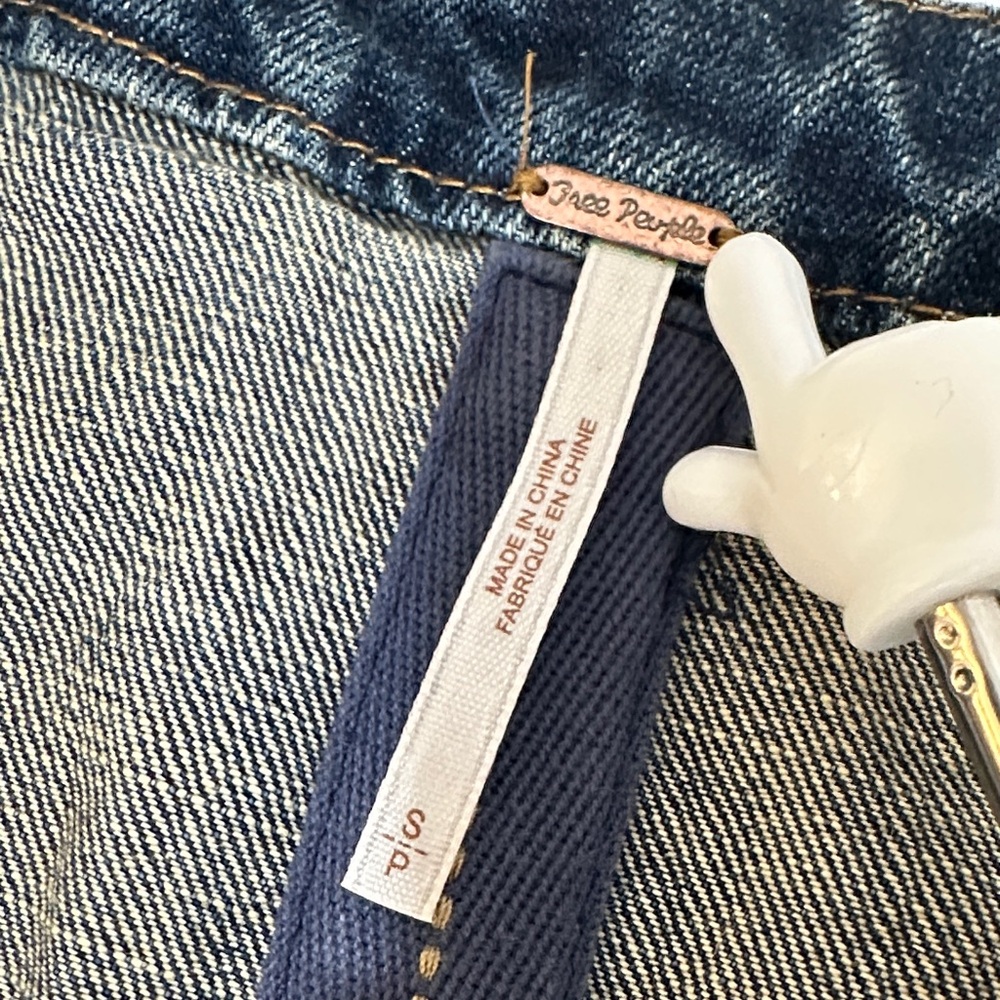Free People Dark Blue Cropped Denim Vest - Picture 2 of 8